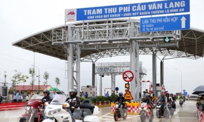 Phú Thọ: Mức thu phí tại trạm thu phí cầu Văn Lang